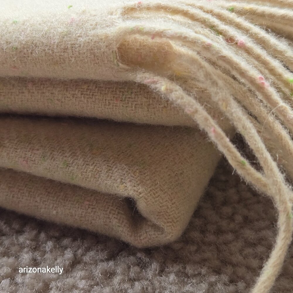 NWOT J. Crew Fringed Scarf in Speckled Wool - Picture 14 of 15